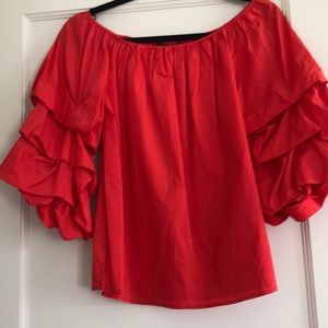 Zara red off the shoulder top. Size xs.